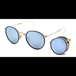 Ray-Ban blue mirror glasses